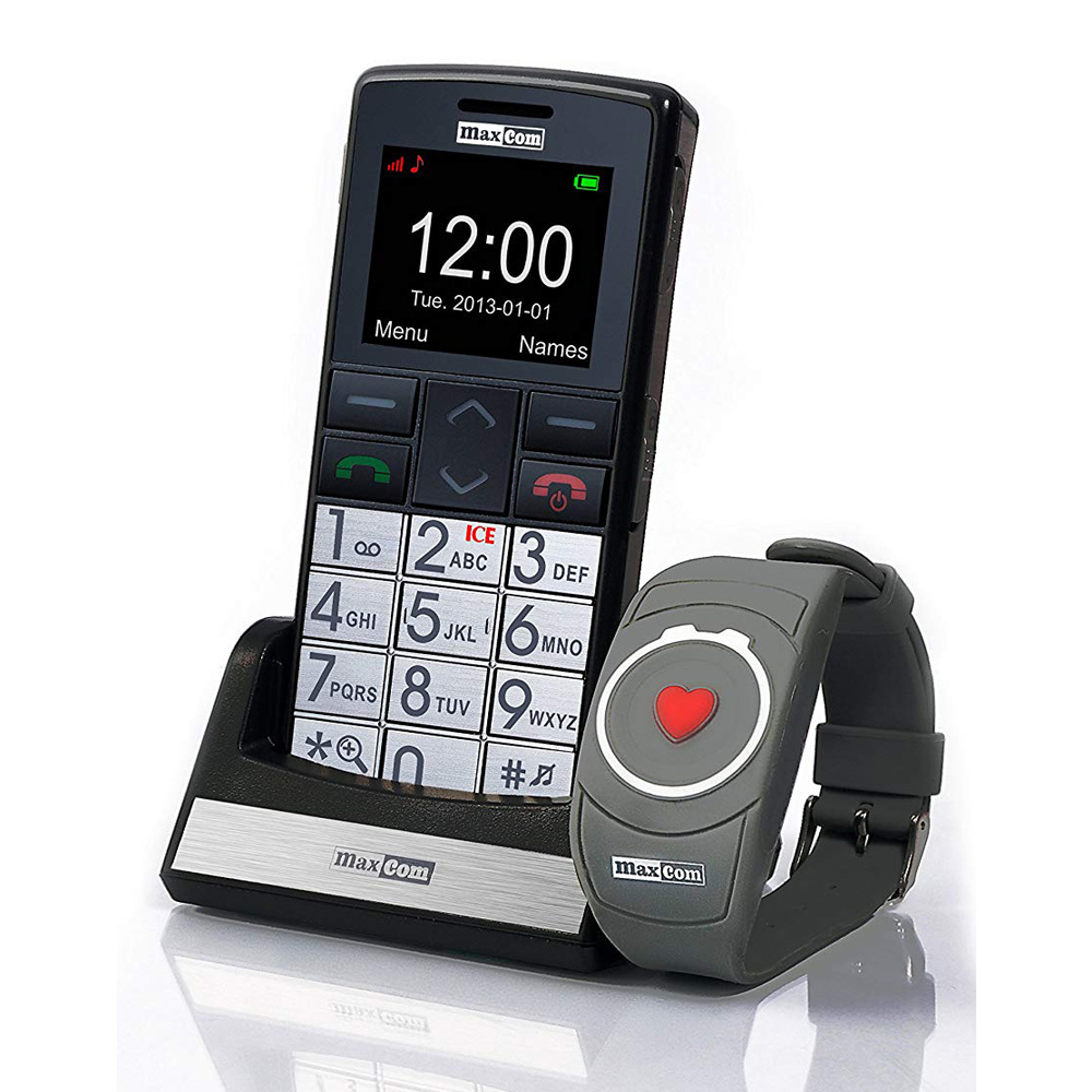 MAXCOM MM 715 Großtasten-Handy mit Notrufarmband